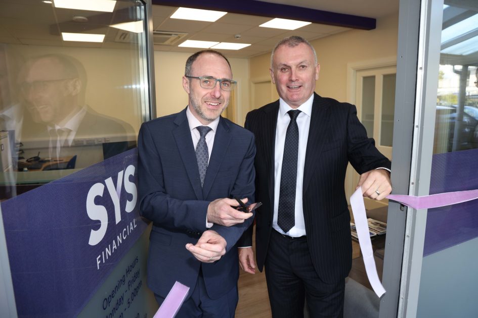 Ribbon-cutting ceremony at the opening of SYS Financial’s Claregalway office